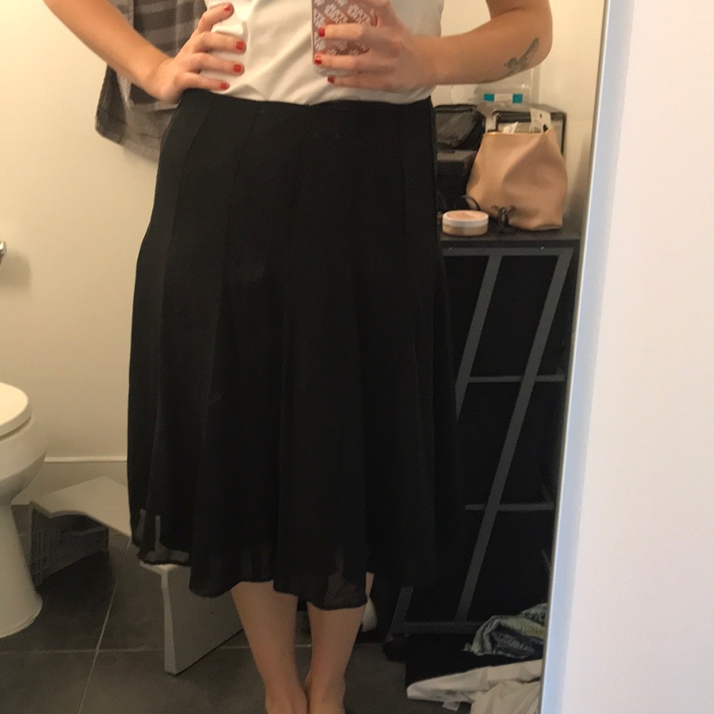 Black midi George skirt